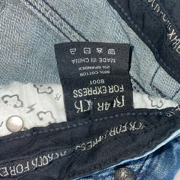 Re-rock for Express size 4 regular boot cut jeans - Picture 15 of 17